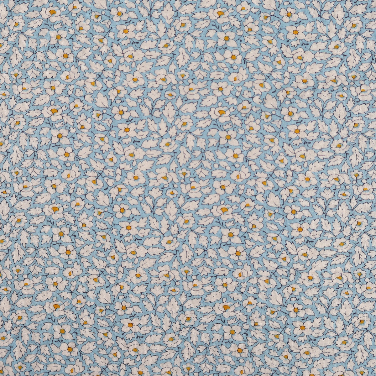 レギュラーカットソー（FEATHER FIELDS（青の花））（リバティファブリック使用）