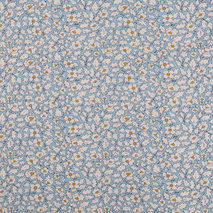 レギュラーカットソー（FEATHER FIELDS（青の花））（リバティファブリック使用）